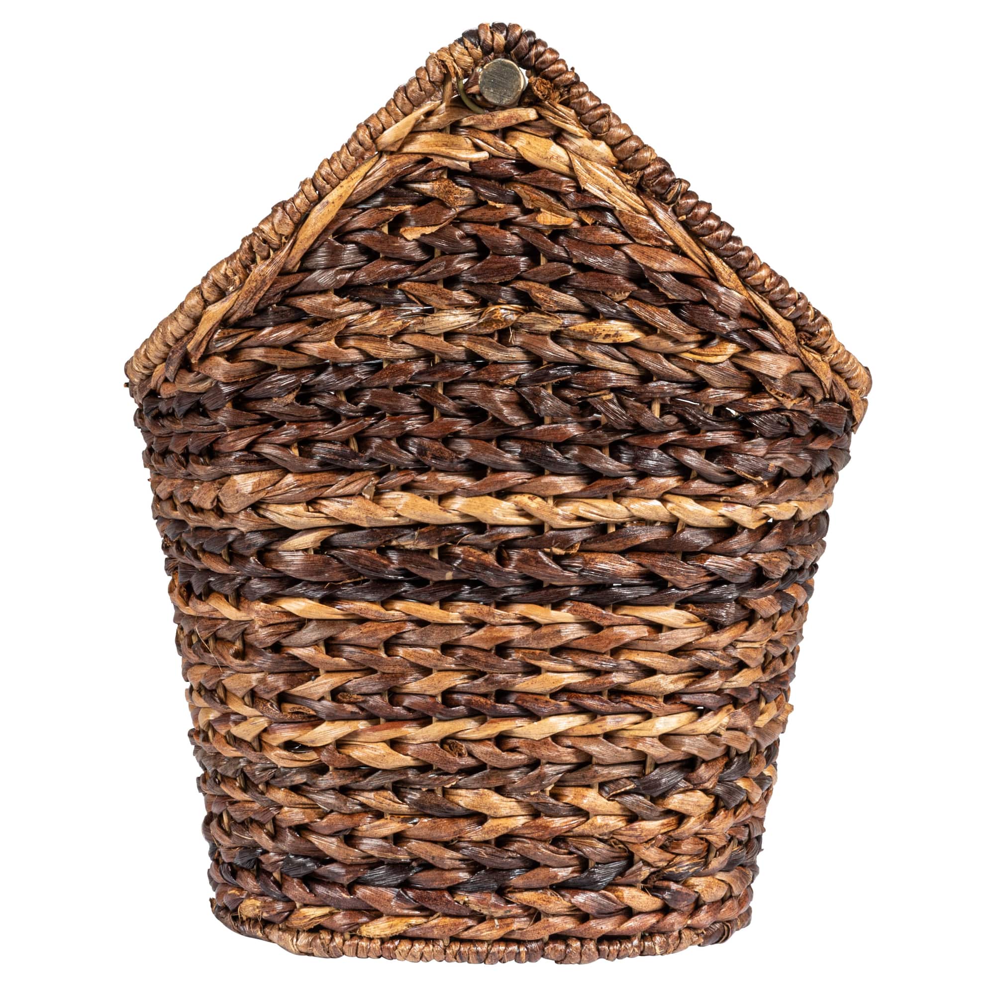 Hello Honey® 16" Bankuan Braided Oval Toilet Paper Basket with Wood Bar